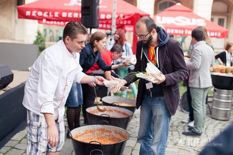 The traditional Hungarian Goulash Party was a hit with the festival guests